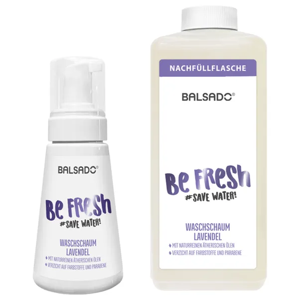 Balsado Be Fresh Waschschaum Lavendel Set 250 ml + 1000 ml